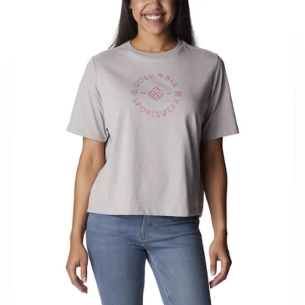 Columbia North Cascades Relaxed Tee Shirt Grey Size XS